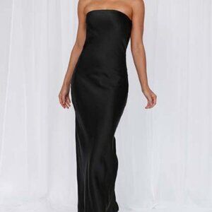 NWT Hello Molly Felicity Satin Strapless Maxi Dress